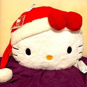 Hello Kitty Christmas Pillow Santa 2024